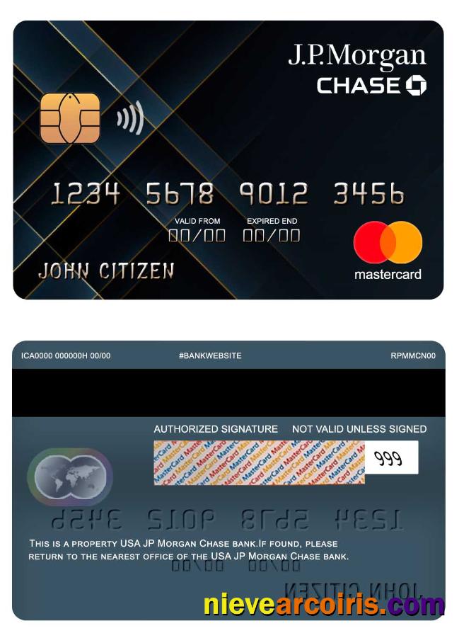 USA JP Morgan Chase bank mastercard